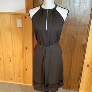 Otte New York Brown Silk Sleeveless Dress Sz-XS